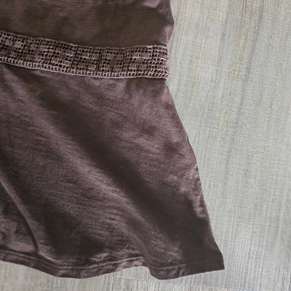 J. Jill womens A line shift dress crochet top pockets V back Pullover Small - Picture 3 of 7